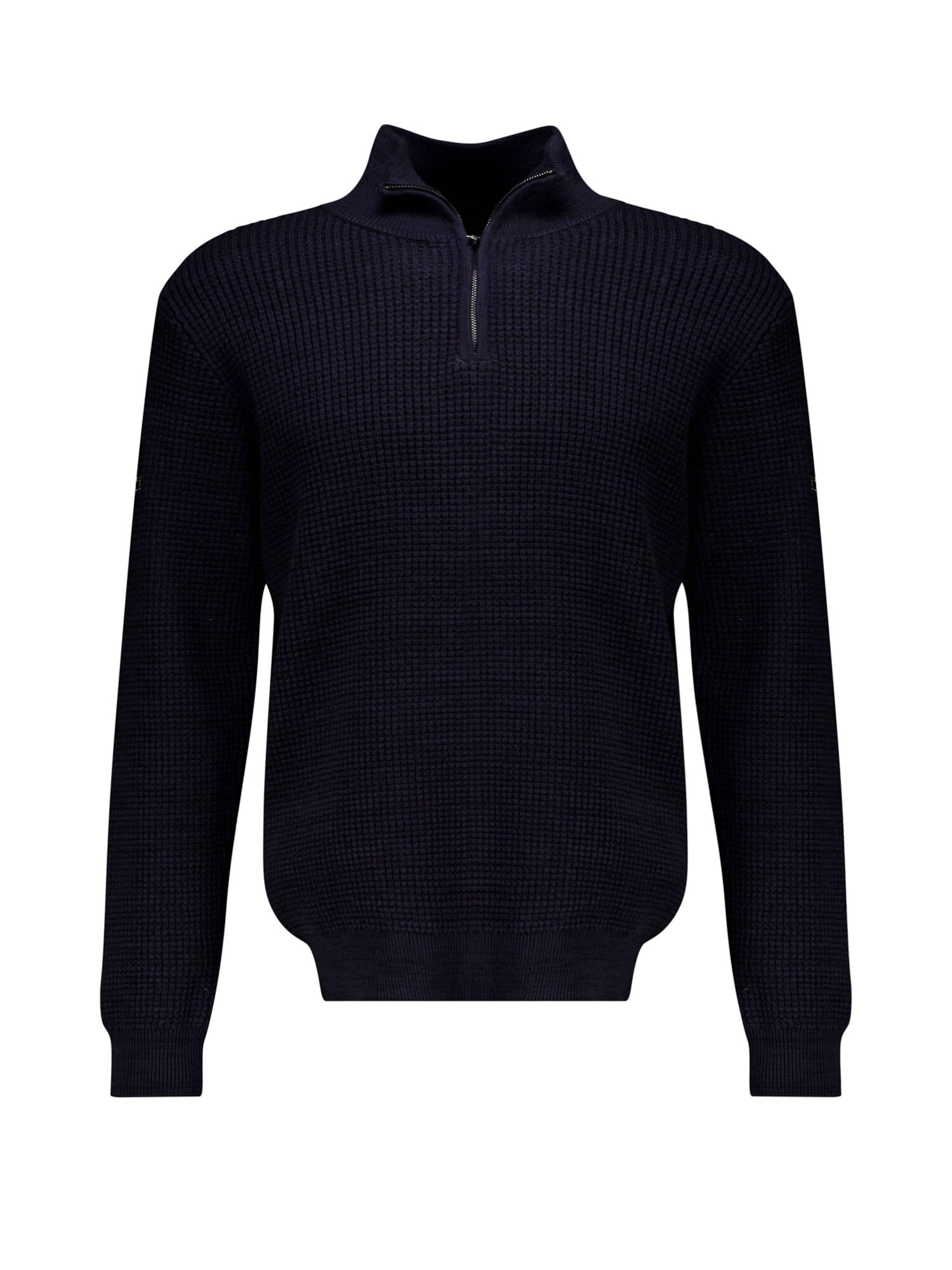 Deeluxe Trui 'Henley' in Blauw: voorkant