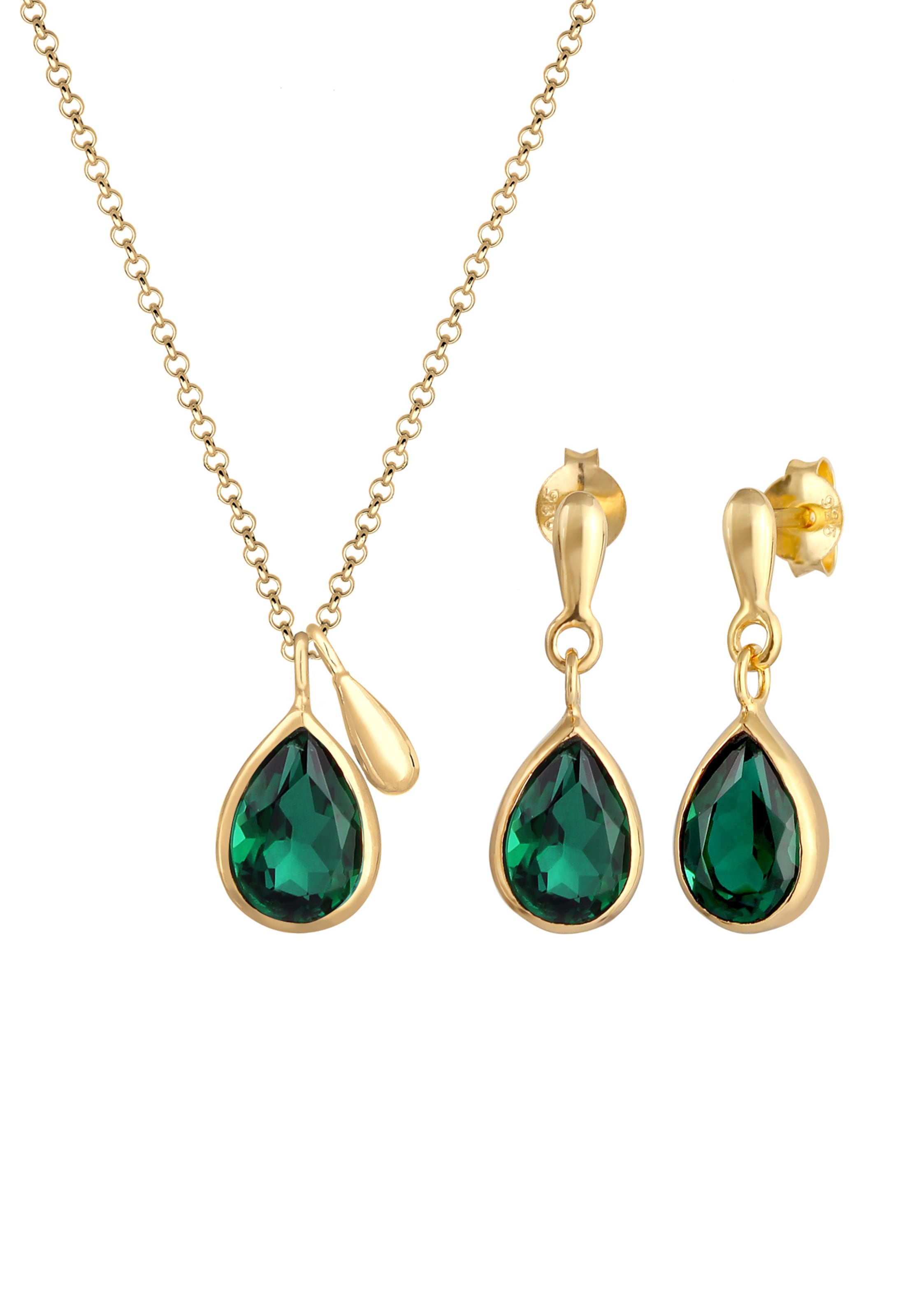 ELLI PREMIUM Jewelry set in Gold: front