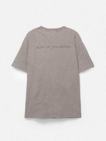Pull&Bear Shirt 'ACDC' in Grey