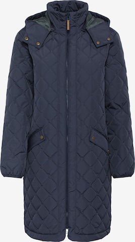 Cream Between-Seasons Coat 'CRArwen' in Blue: front