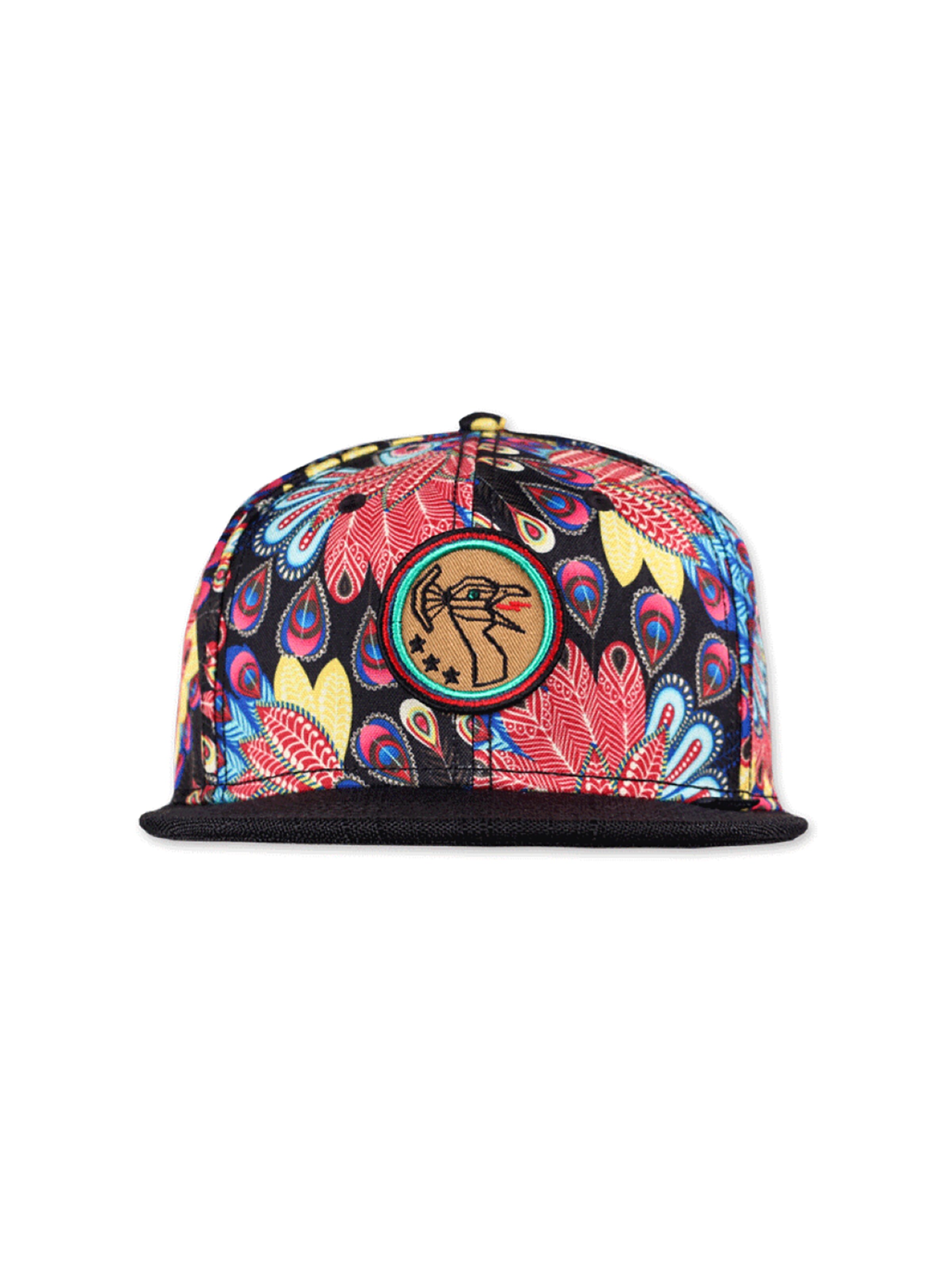 DJINNS Cap 'Peacock' in Mixed colors: front