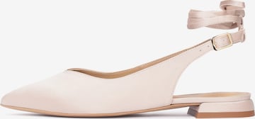 Kazar Ballet Flats with Strap in Beige: front