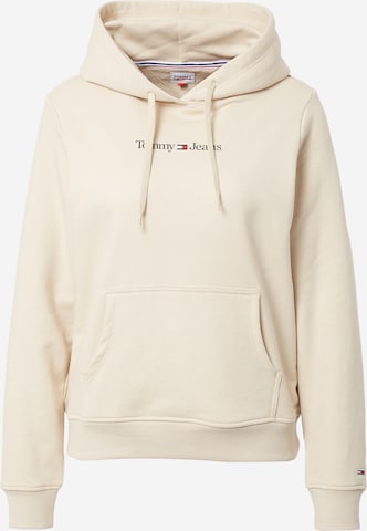 Felpa di Tommy Jeans in beige: frontale