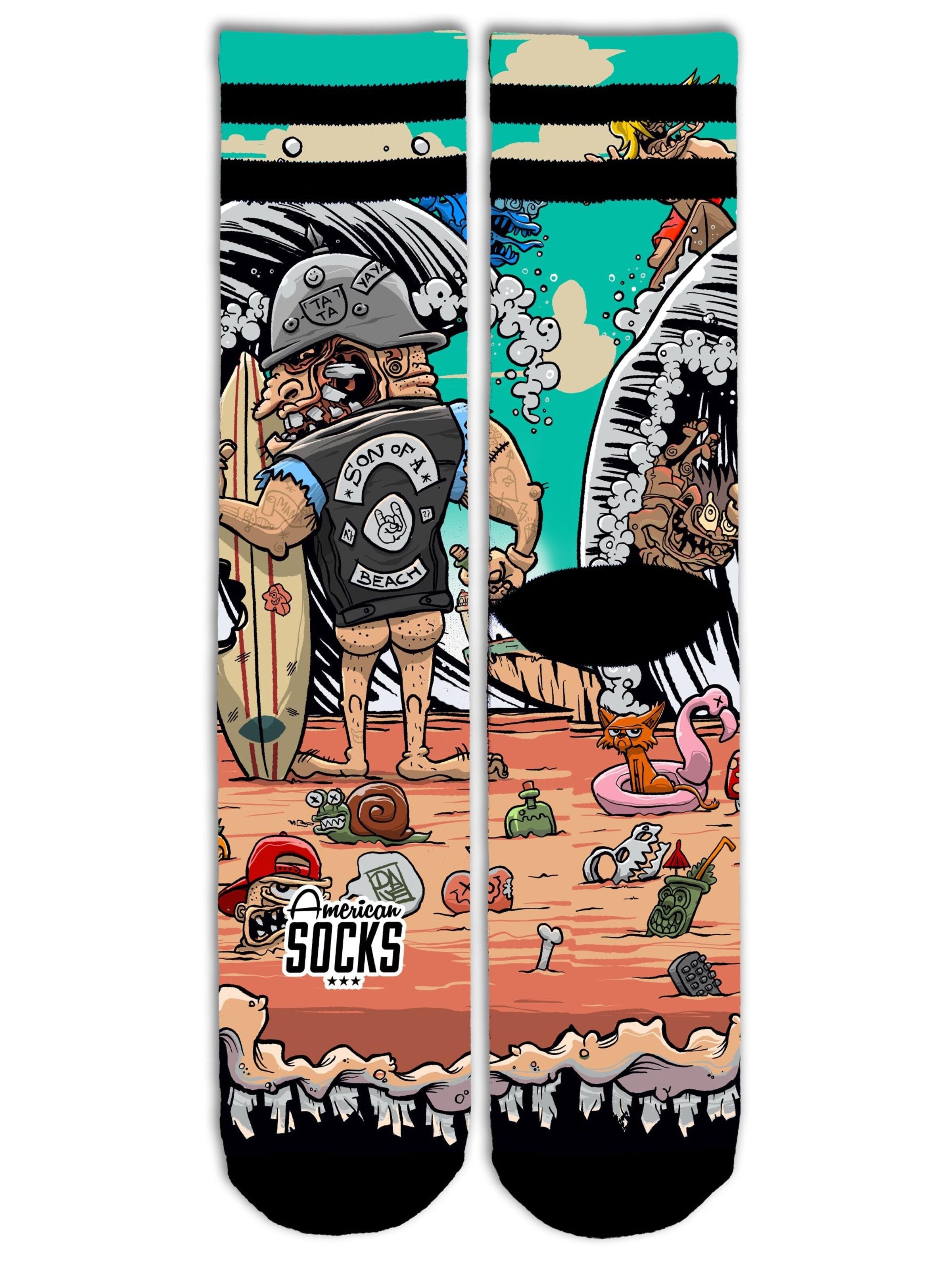 American Socks - Calcetines 'Son of a beach' en naranja