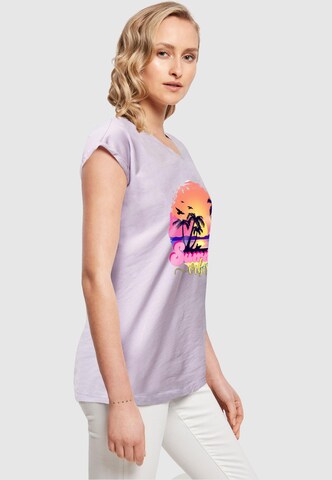 T-shirt 'Summer Vibes Sunset' Merchcode en violet