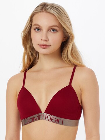 Calvin Klein UnderwearTrokutasti Grudnjak - crvena boja: prednji dio