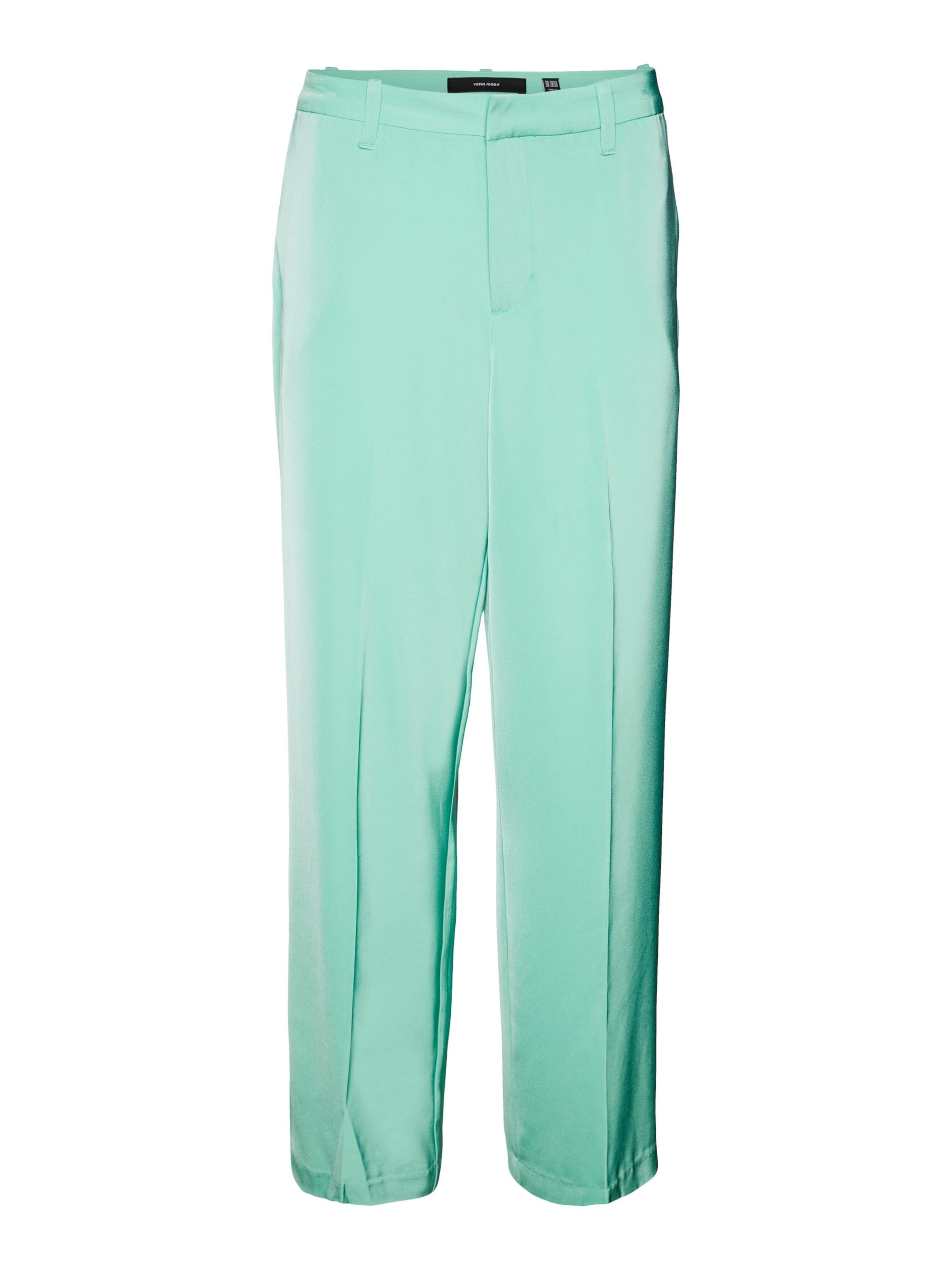 VERO MODA Avar lõige Viikidega püksid 'AYOEMINTE', värv roheline: eest vaates