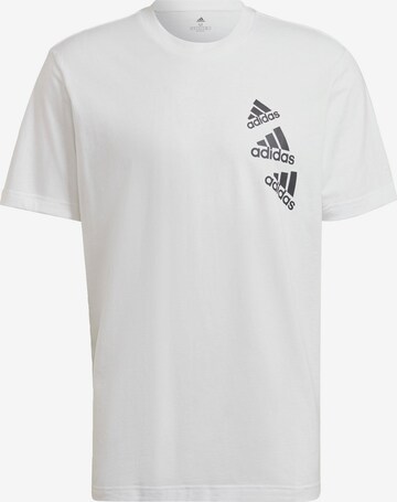 ADIDAS SPORTSWEAR Performance Shirt 'Essentials Brandlove' in White: front