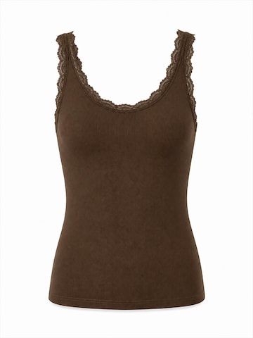 AOTTORI Top in Brown: front
