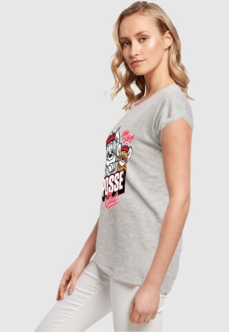 ABSOLUTE CULT T-Shirt 'Tom And Jerry - Posse Cat' in Grau