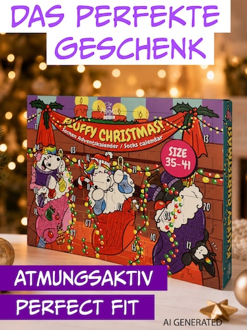 pummel & friends Socken 'Adventskalender Pummeleinhorn mit 12 Paar'‌‌‌‌‌ in Mischfarben