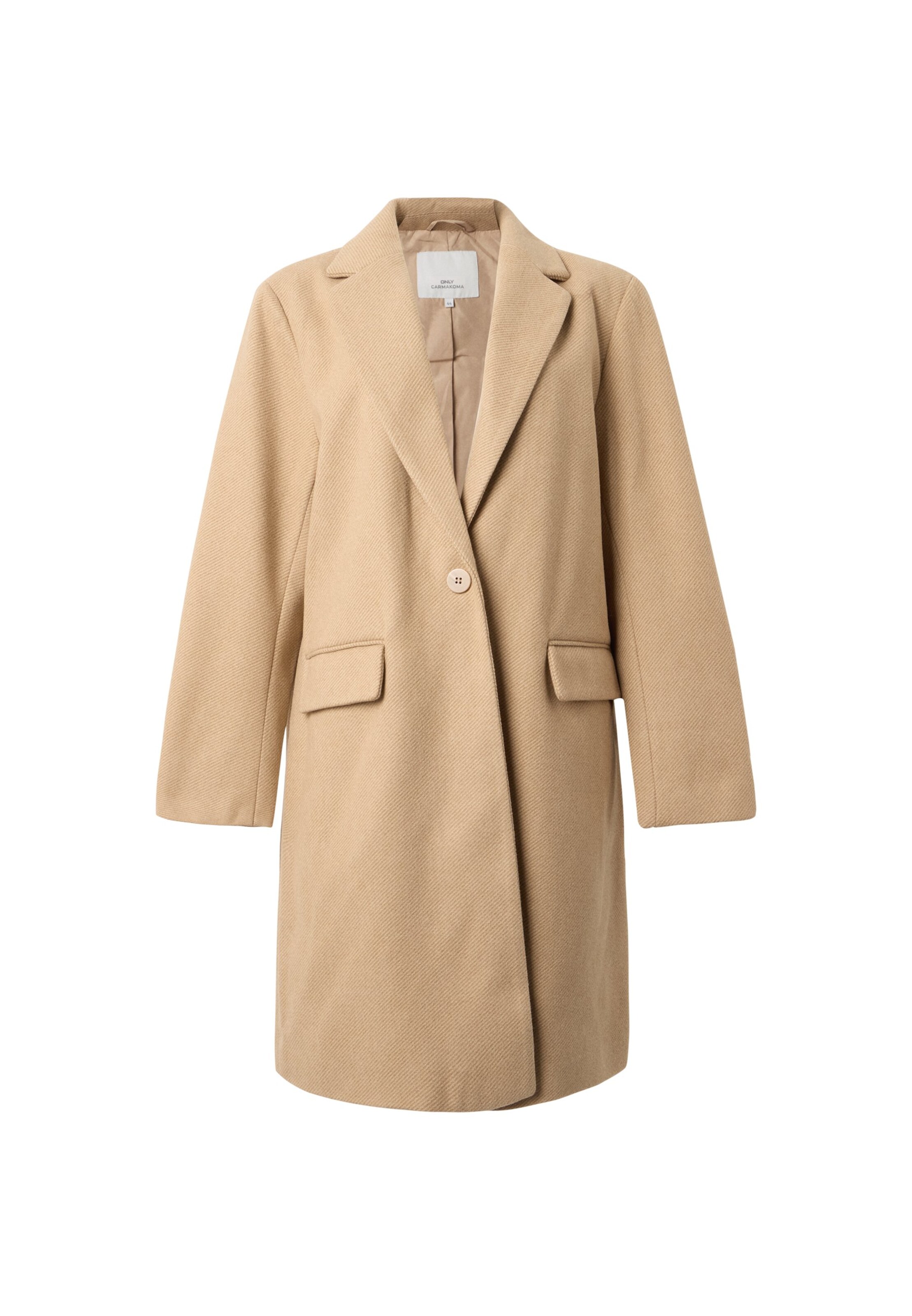 Manteau mi-saison 'CARBIANCA' ONLY Carmakoma en marron : devant
