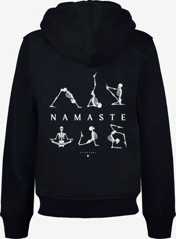 F4NT4STIC Sweatshirt 'Namaste Yoga Skelett Halloween' in Schwarz