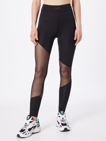 Skinny Pantalon de sport Lapp the Brand en noir : devant