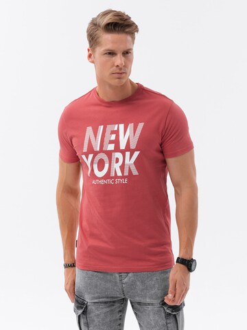 T-Shirt 'S1734' Ombre en rouge : devant