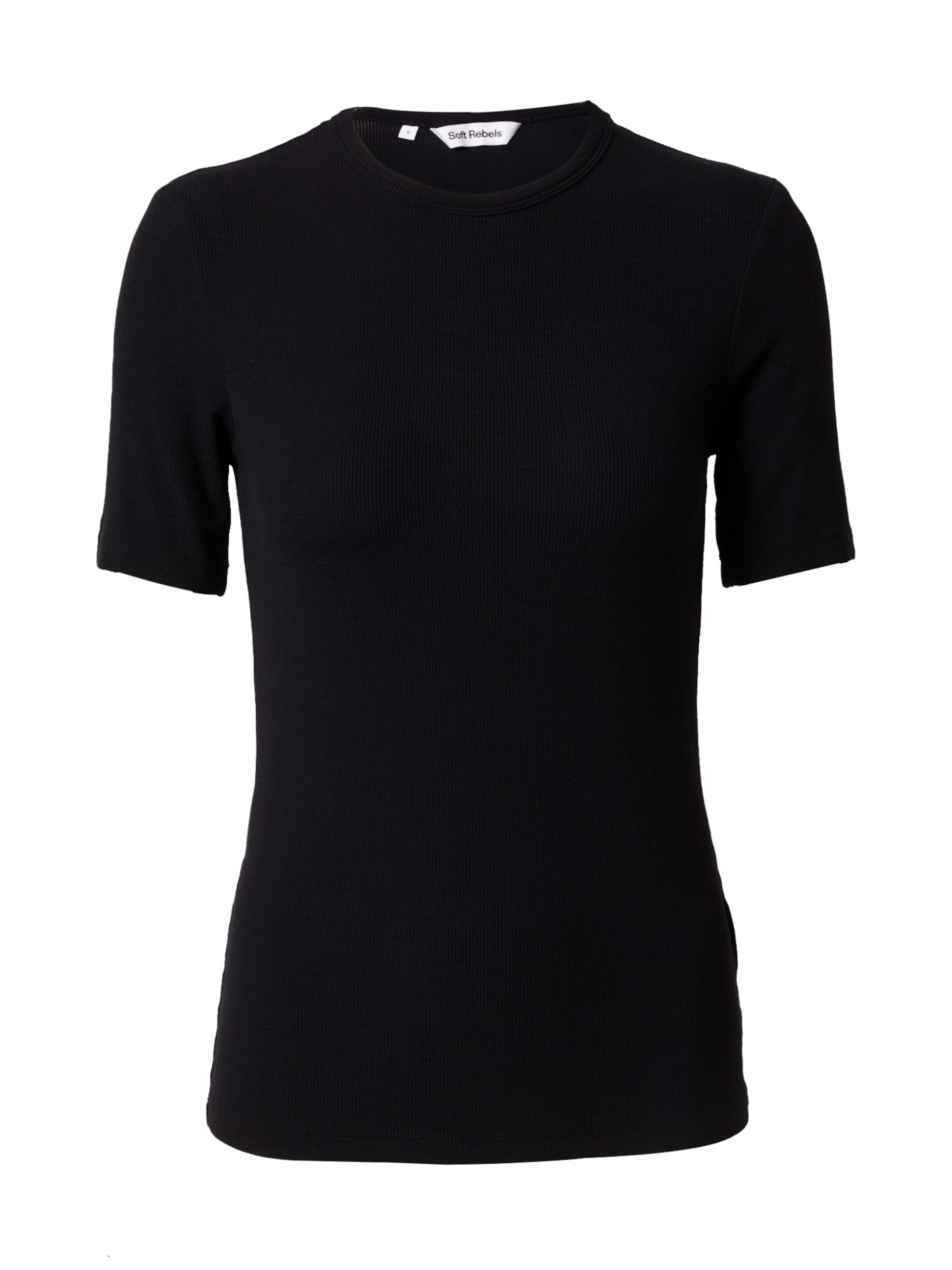 Soft Rebels Shirt 'Fenja' in Schwarz: Vorderseite