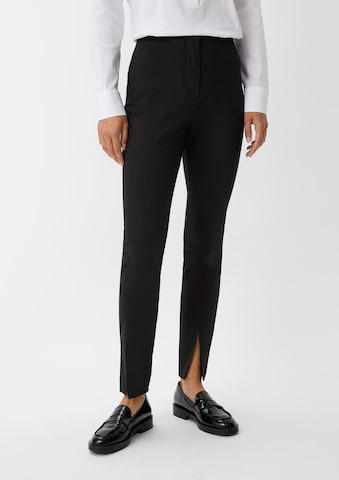 COMMA Slimfit Spodnie w kolorze czarny: przód