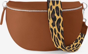 lePelou Gürteltasche 'SERENA large' in Braun: Vorderseite