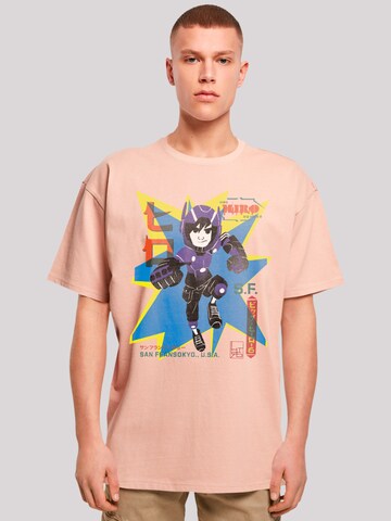 F4NT4STIC Shirt 'Big Hero 6 Hiro Manga' in Pink: front