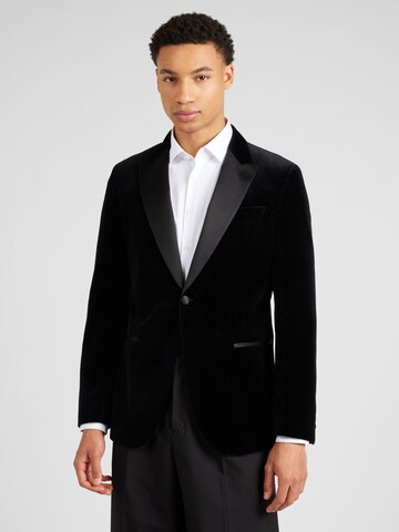 BOSS Slim fit Blazer 'H-Hutson-Tux' in Black: front