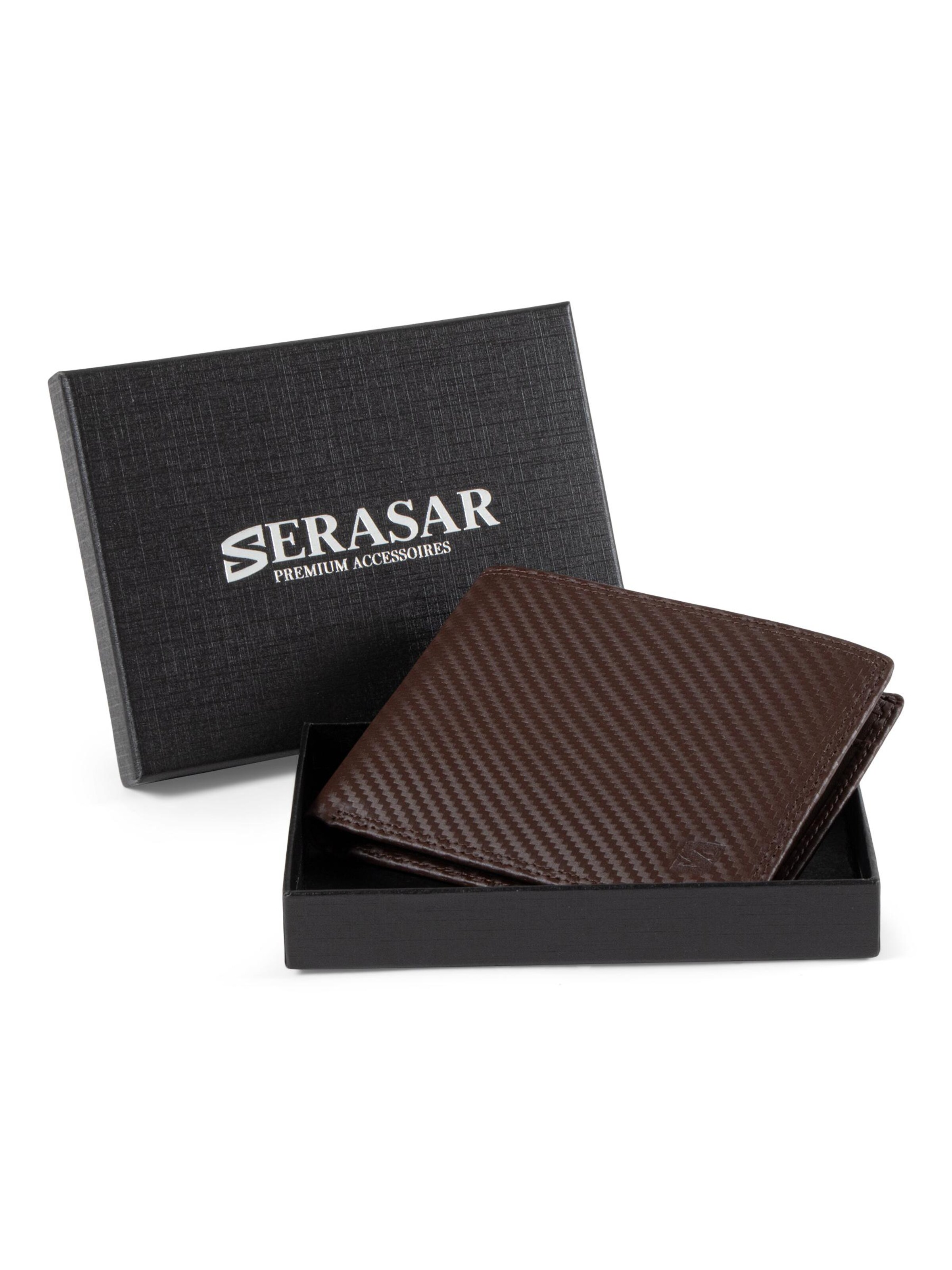 SERASAR Wallet 'Carbon' in Brown