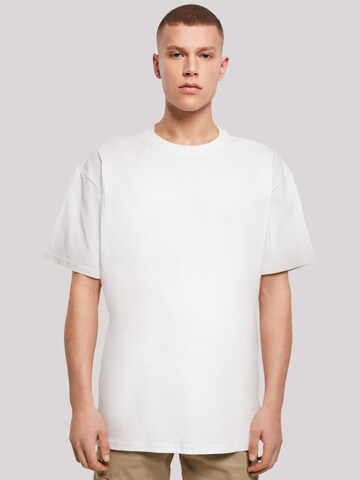 T-Shirt 'Lost in nature' F4NT4STIC en blanc : devant