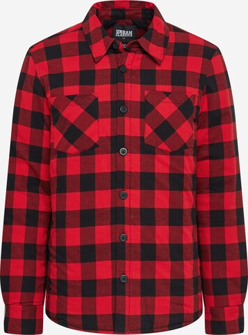 Urban Classics Slim fit Button Up Shirt in Red: front