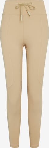 Coupe slim Leggings 'Esme' Born en beige : devant