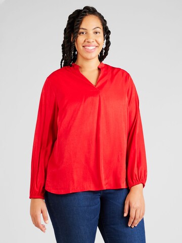 ONLY Carmakoma - Blusa 'KALANA' em vermelho: frente