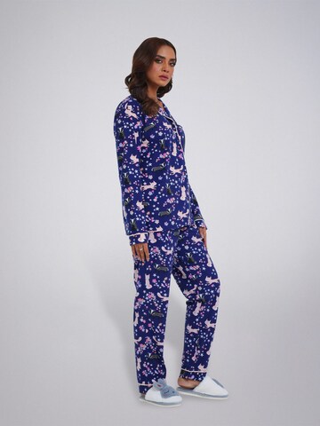 LEAFLETIC Pyjama‌‌‌ in Blau