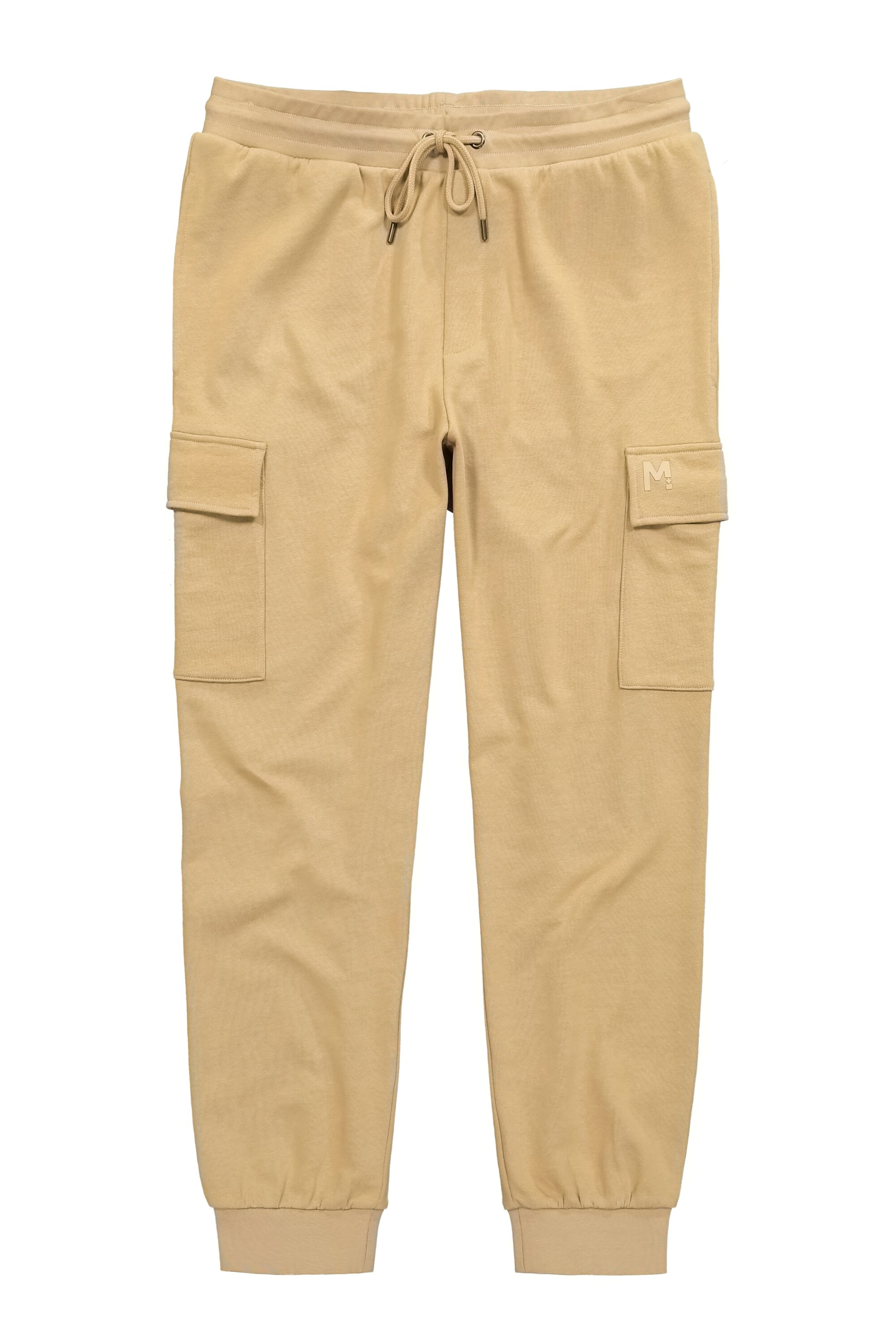 Men Plus Tapered Cargobroek in Beige: voorkant