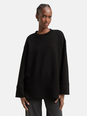 TOM TAILOR DENIM Sweatshirt in Black: front