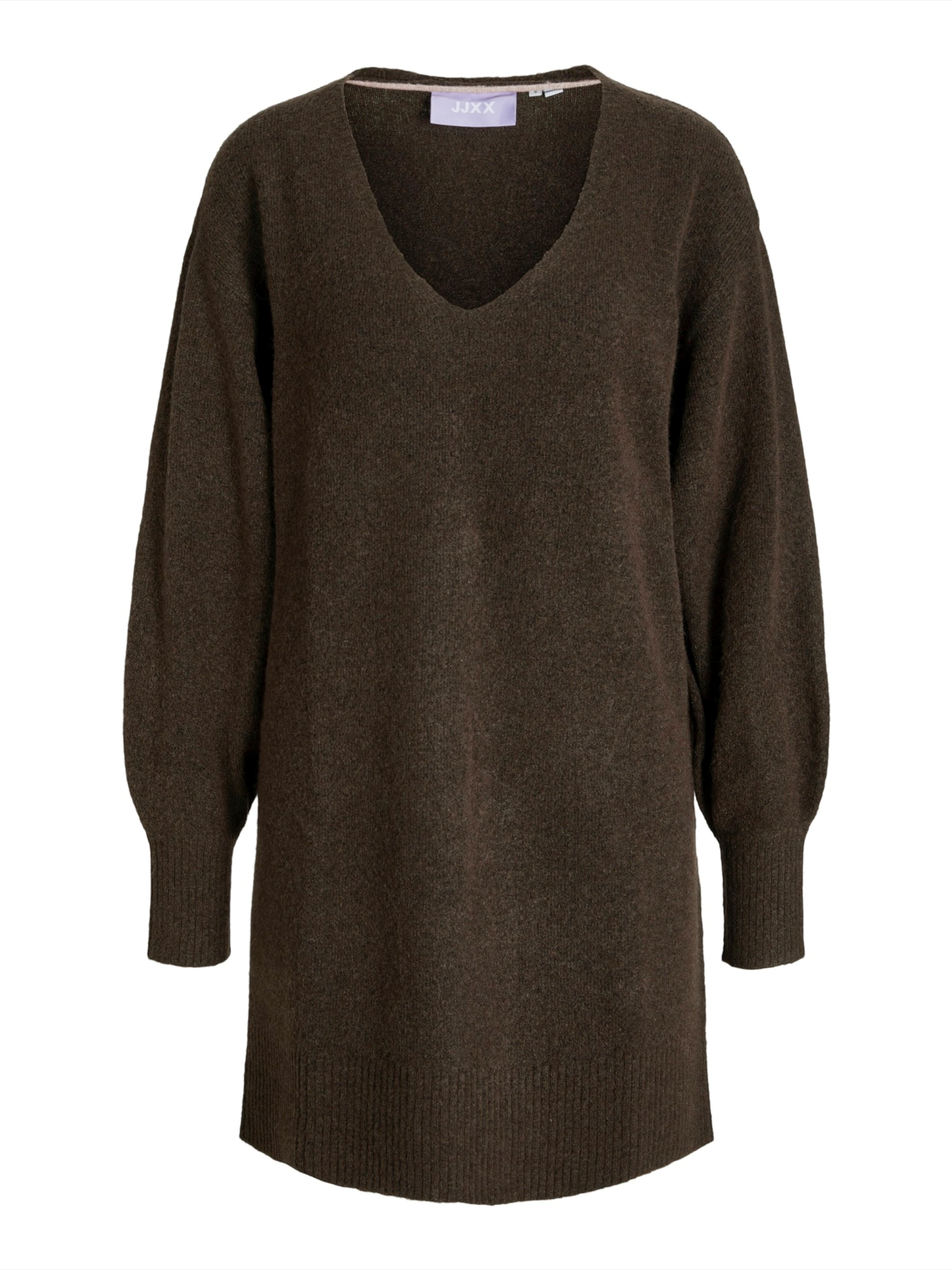JJXX Stickad klänning 'JXEFFIE' i brun: framsida