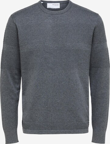 SELECTED HOMME Пуловер 'Maine' в сиво: отпред
