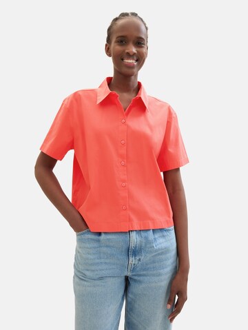 TOM TAILOR DENIM Blouse in Rood: voorkant