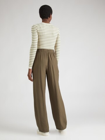 PIECES Wide leg Pants 'NIKO' in Green