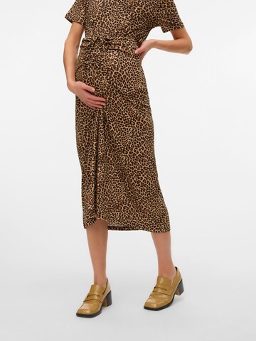 Gonna 'MLNaia' di MAMALICIOUS in beige: frontale