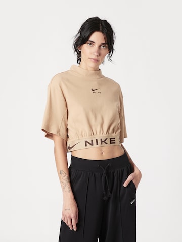 Nike Sportswear Majica | rjava barva: sprednja stran