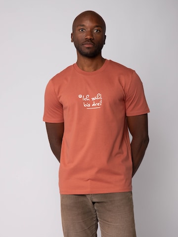 T-Shirt 'Ich Zähl Bis Drei' Watapparel en rouge : devant