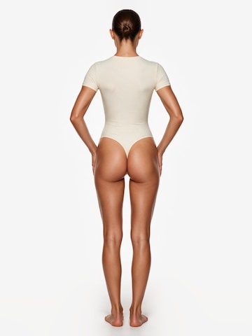 GOD SAVE QUEENS Bodi 'Second Skin T-Shirt Bodysuit' | bež barva