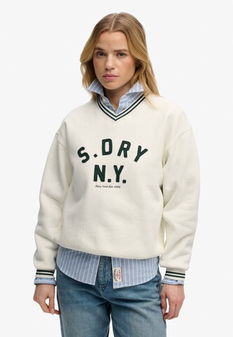 Sweat-shirt Superdry & Co en blanc : devant