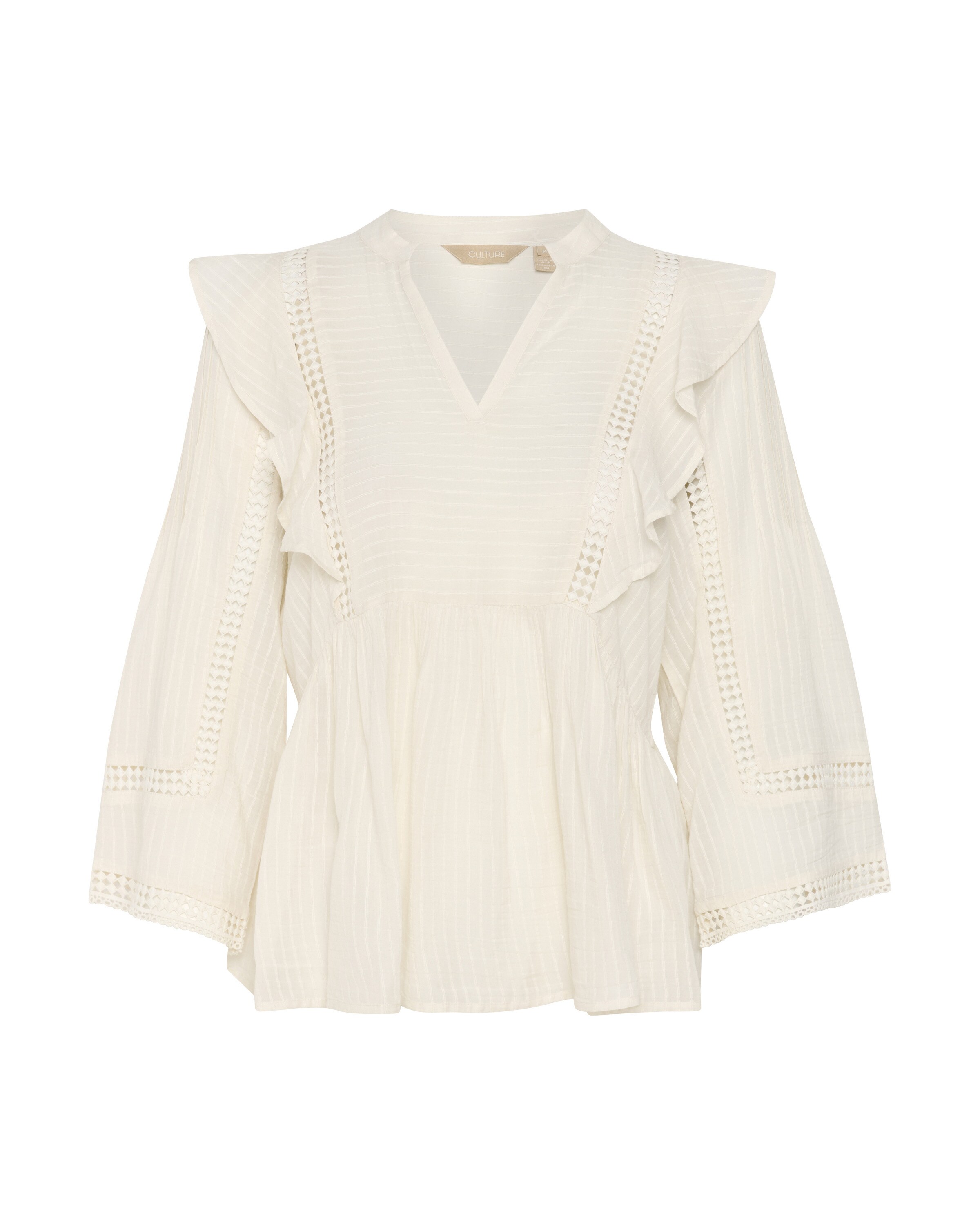 Chemisier 'Robyn' CULTURE en blanc : devant