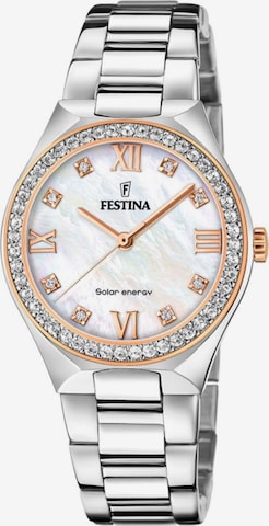 FESTINA Analoog horloge 'Festina - Watch Solar Energy - Quartz watch movement - Watch case width: 35 mm' in Beige: voorkant