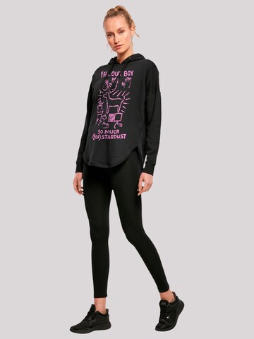 F4NT4STIC Sweatshirt 'Fall Out Boy Pink Dog So Much Stardust' in Black