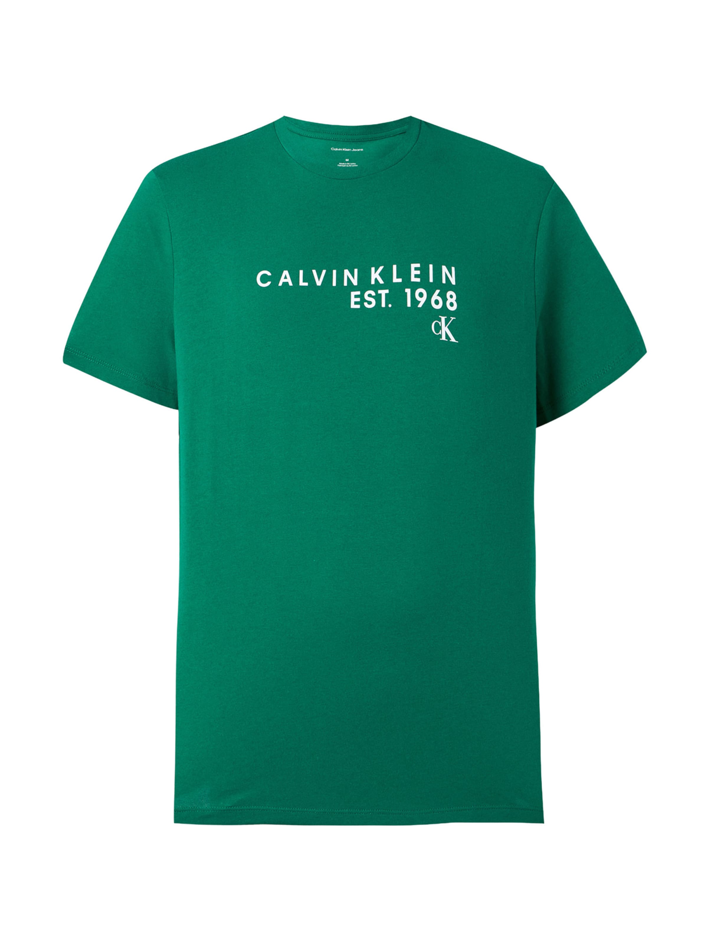 Calvin Klein Jeans Футболка в Зеленый: спереди