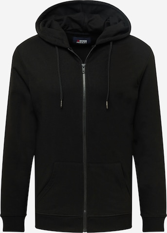 Denim Project Zip-Up Hoodie in Black: front