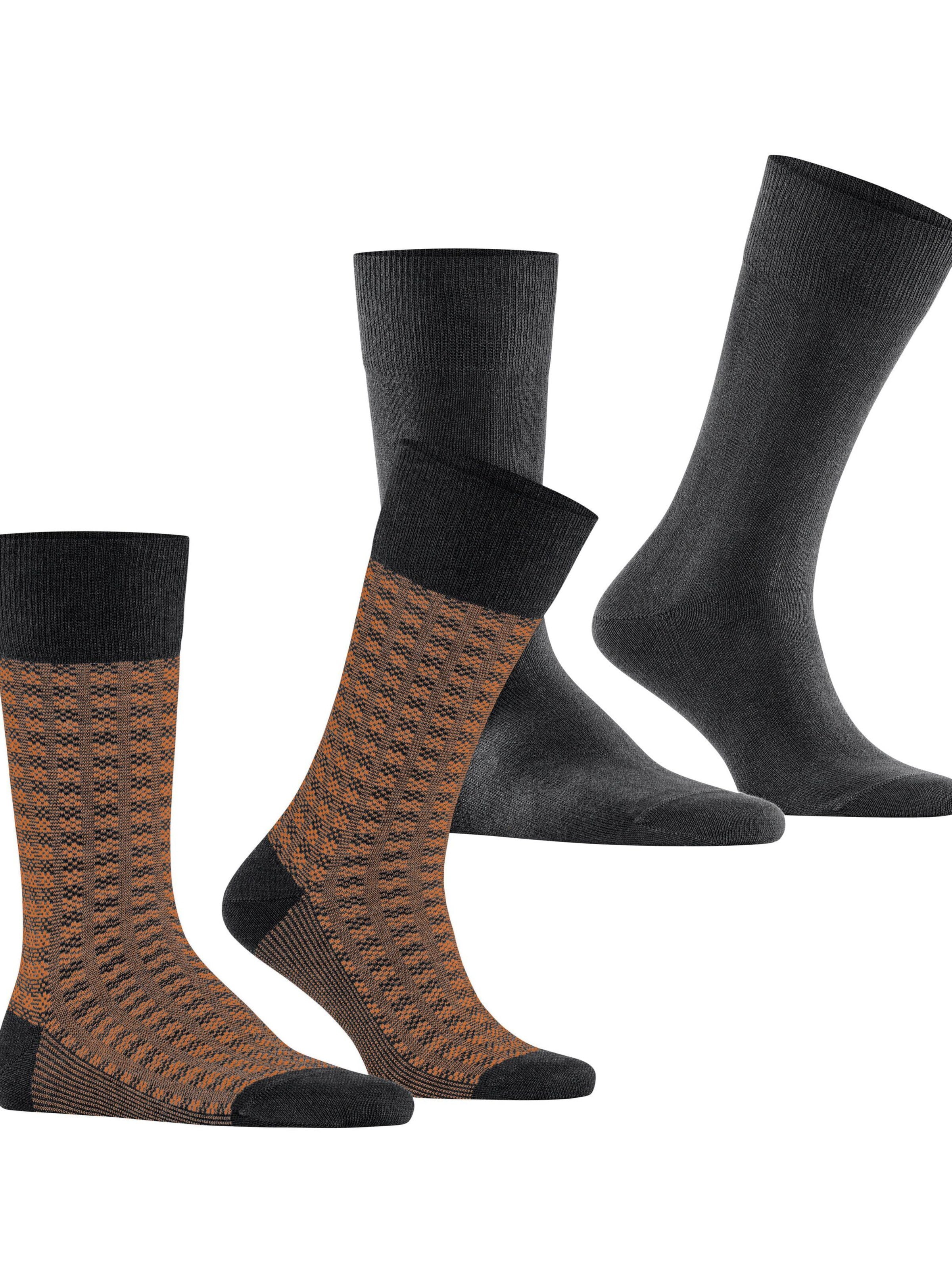 ESPRIT Socks 'Houndstooth 2-Pack' in Grey: front