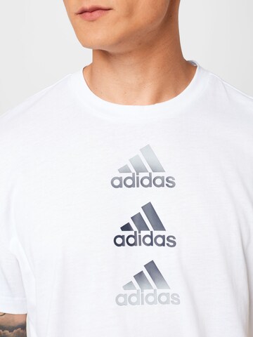 ADIDAS SPORTSWEARTehnička sportska majica 'Designed To Move Logo' - bijela boja