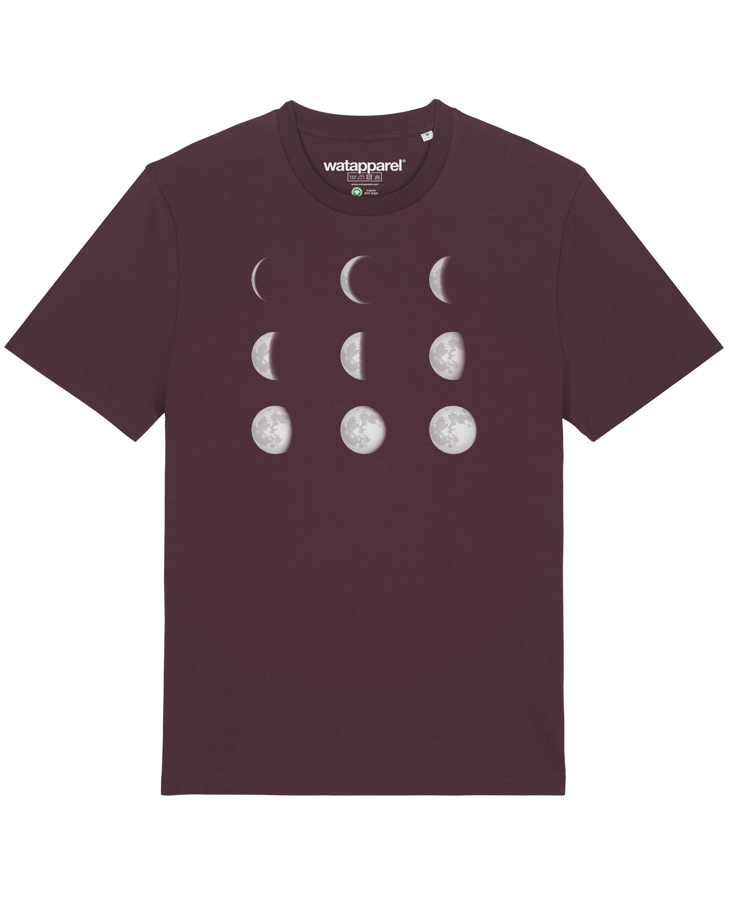 Maglietta 'Moonphases' di Watapparel in rosso: frontale