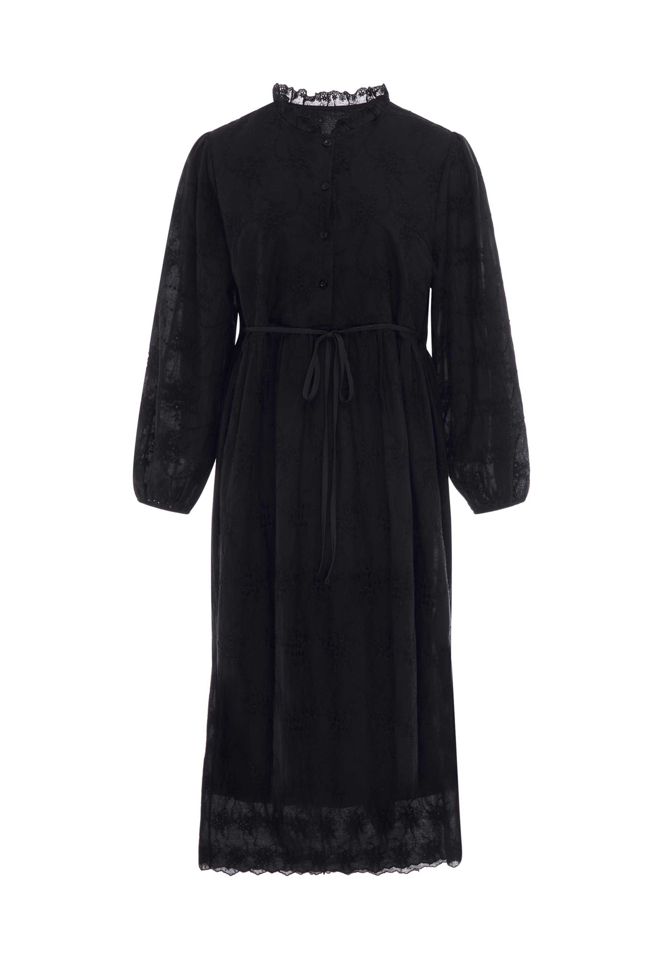 Robe Usha en noir : devant
